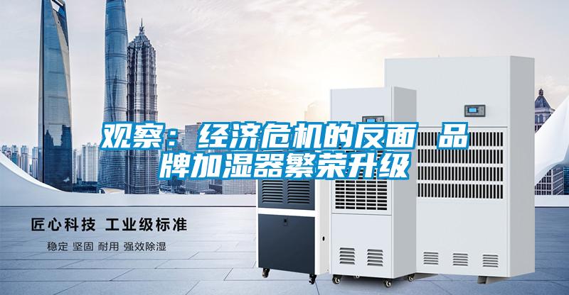 觀察:經(jīng)濟(jì)危機(jī)的反面 品牌加濕器繁榮升級