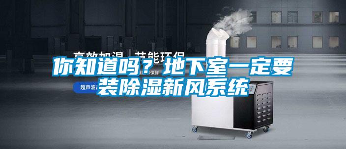 你知道嗎？地下室一定要裝除濕新風系統
