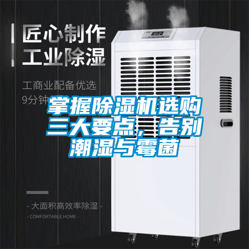 掌握除濕機選購三大要點，告別潮濕與霉菌