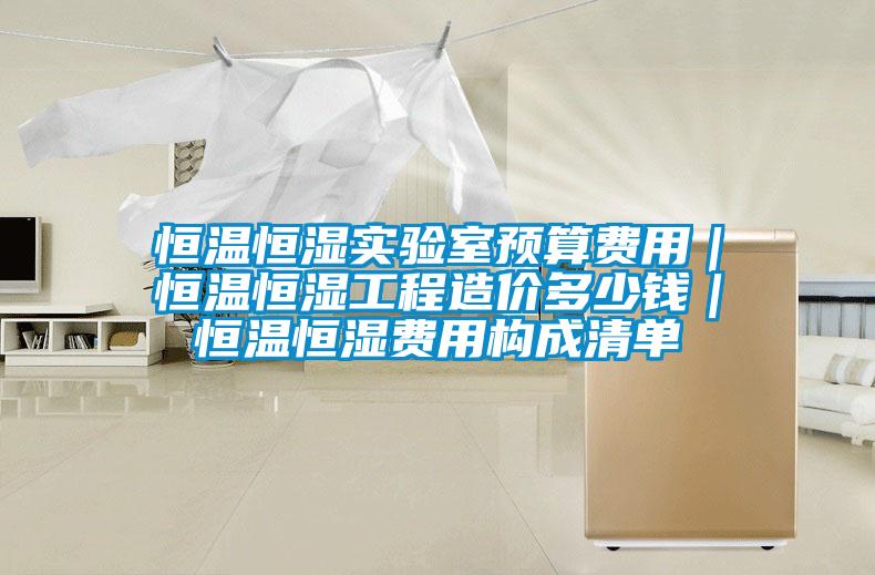 恒溫恒濕實驗室預算費用|恒溫恒濕工程造價多少錢|恒溫恒濕費用構成清單