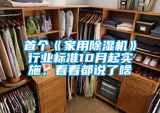 首個《家用除濕機(jī)》行業(yè)標(biāo)準(zhǔn)10月起實施,看看都說了啥